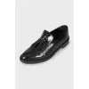 Patent black shoes