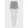 Gray wool shorts
