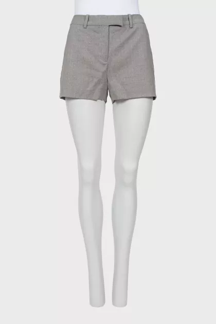 Gray wool shorts