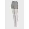 Gray wool shorts