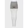 Gray wool shorts