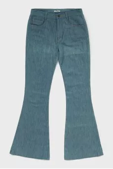 Blue flared jeans
