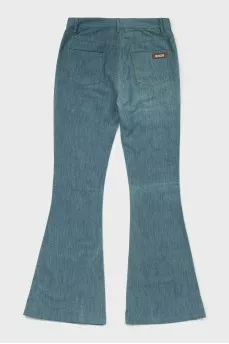 Blue flared jeans