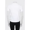 T-shirt decorated with mesh and bow