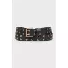Perforated leather belt