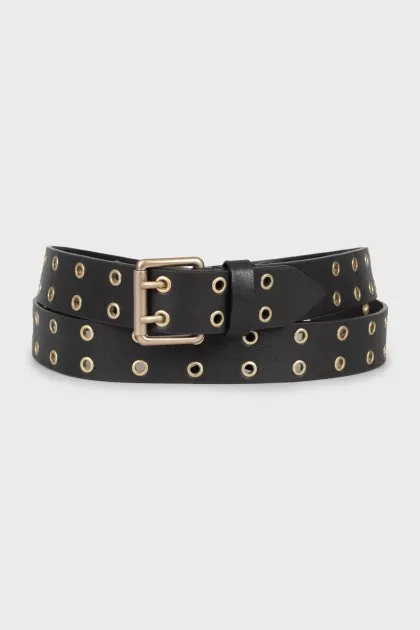 Perforated leather belt