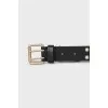 Perforated leather belt