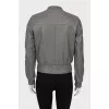 Gray leather jacket