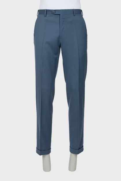 Men's blue classic trousers