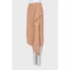 Straight skirt with frill