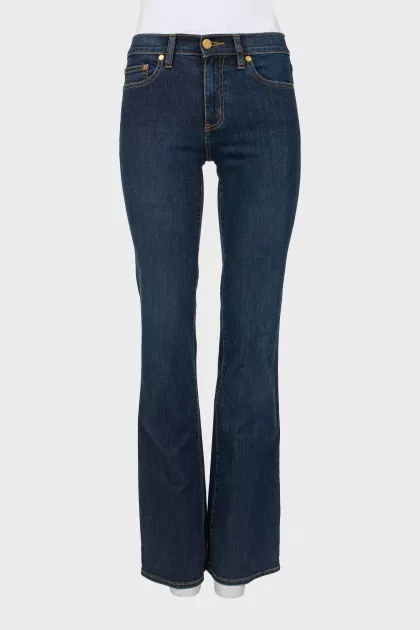 Dark blue flared jeans