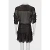 Translucent dress with lurex