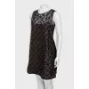 Black dress with signature pattern