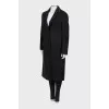 Wool coat with studded collar