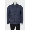 Men's dark blue quilted jacket