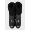 Insulated wedge boots