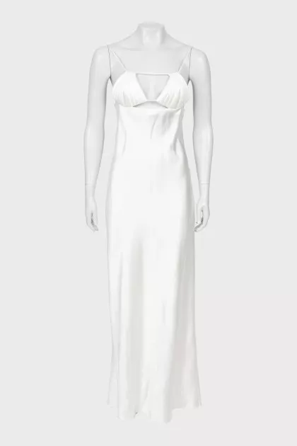 Satin maxi dress with tag