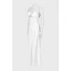 Satin maxi dress with tag