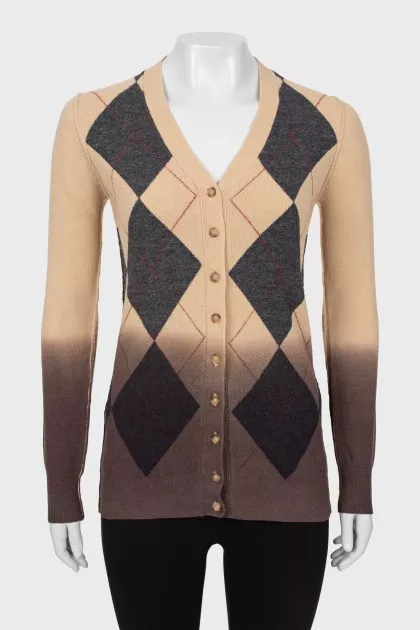 Cardigan with gradient effect
