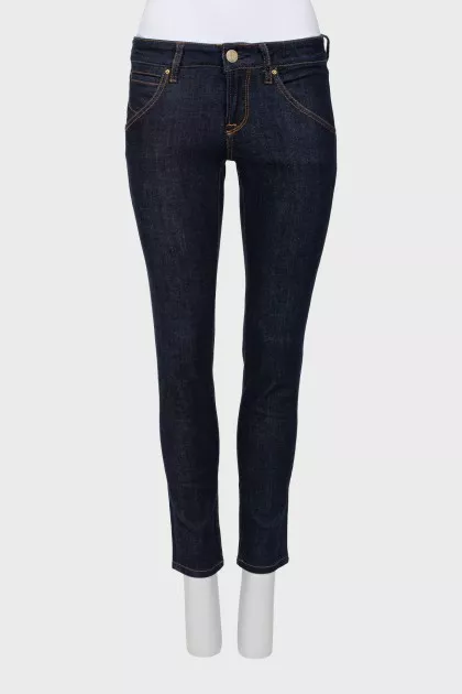 Dark blue low rise jeans 