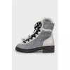 Insulated lace-up boots