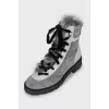 Insulated lace-up boots