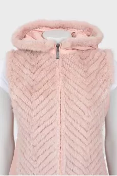 Pink vest with fur
