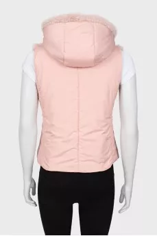 Pink vest with fur