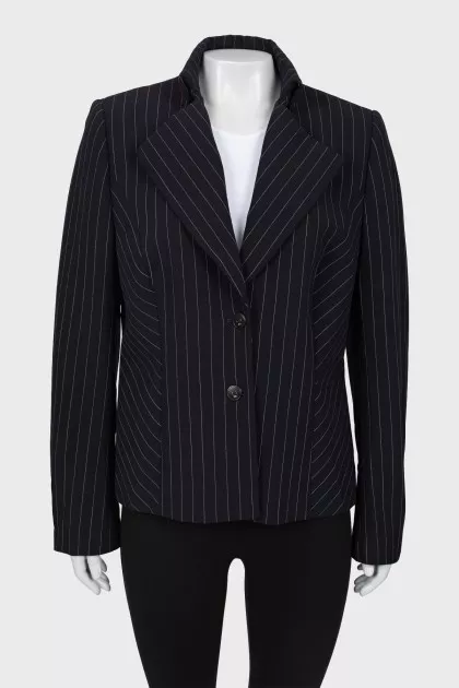 Black jacket with square lapels