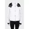 Black and white quilted jacket