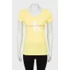 Yellow T-shirt with tag