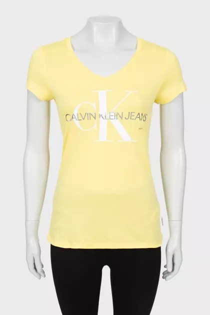 Yellow T-shirt with tag