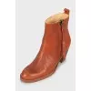 Light brown leather boots