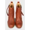 Light brown leather boots