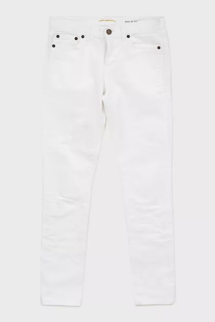White slim fit jeans