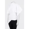 White asymmetrical blouse