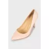 Light pink suede shoes
