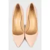 Light pink suede shoes