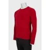 Men's wool sweater with brand logo