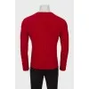 Men's wool sweater with brand logo