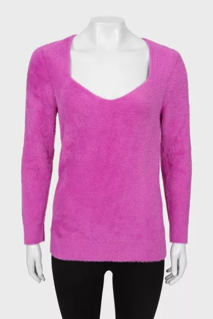 Long pile sweater