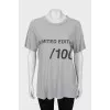 Gray oversized T-shirt