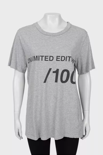 Gray oversized T-shirt