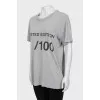 Gray oversized T-shirt