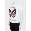 White T-shirt with patch