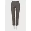 Low-rise tweed trousers