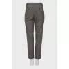 Low-rise tweed trousers
