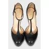 Black leather shoes