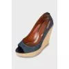 Denim wedges