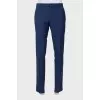 Men's blue classic trousers